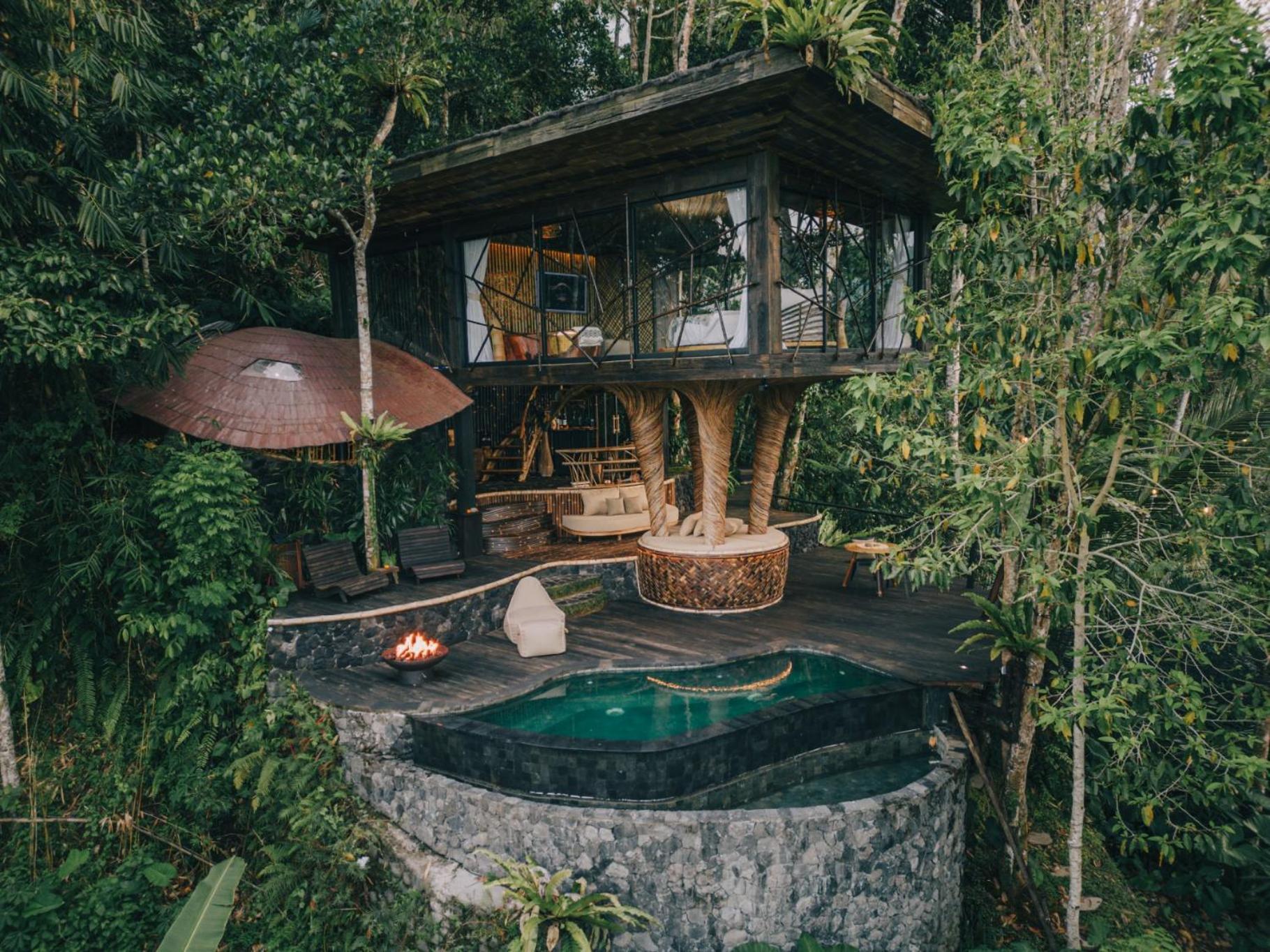 Hideout Eco Bamboo House Bali Villa Selat Szoba fotó