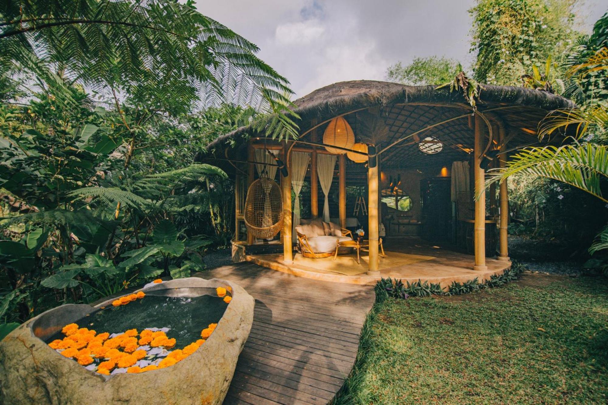 Hideout Eco Bamboo House Bali Villa Selat Kültér fotó