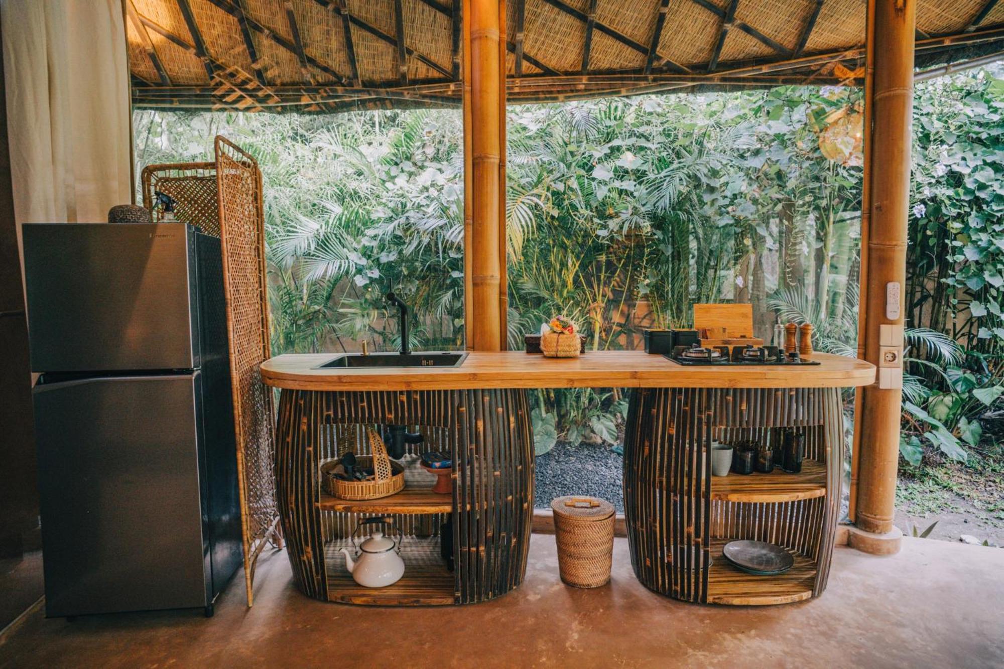 Hideout Eco Bamboo House Bali Villa Selat Szoba fotó